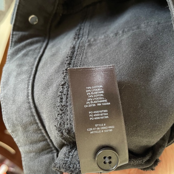 Aritzia Wilfred Free Utility Pants Black Modern High Rise Cropped Women's Sz 6 - Picture 8 of 10